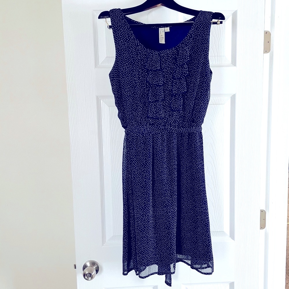 Emma and Michele Navy Polka Dot Dress